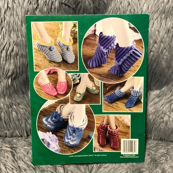 SLIPPERS ON THE DOUBLE Crochet Patterns 7 Designs 2000 Darla Fanton - Picture 2 of 4